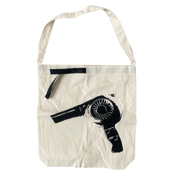 Bag-all Hair Dryer Print Storage Bag Canvas Tote Bag Off White - Picture 1 of 3